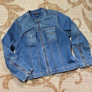 VENEZIA (Lane Bryant) denim moto jacket, size 14/16